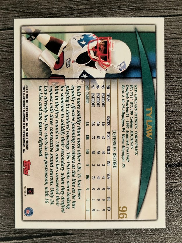 1998 Topps #96 Ty Law
