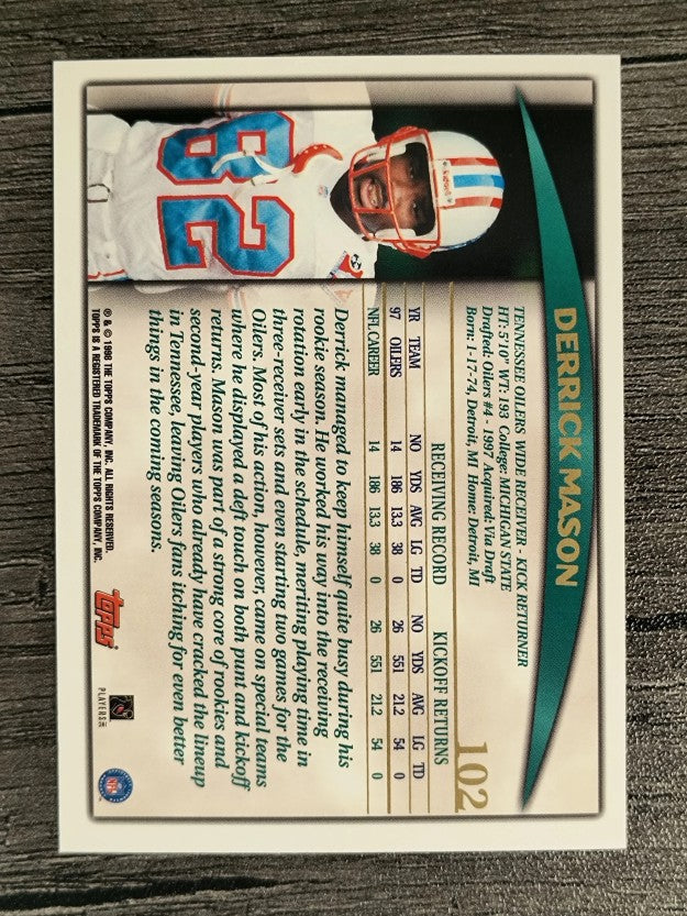 1998 Topps #102 Derrick Mason