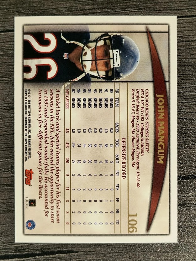 1998 Topps #106 John Mangum