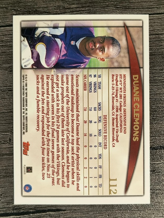 1998 Topps #112 Duane Clemons