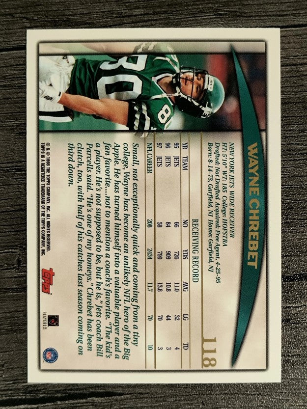 1998 Topps #118 Wayne Chrebet