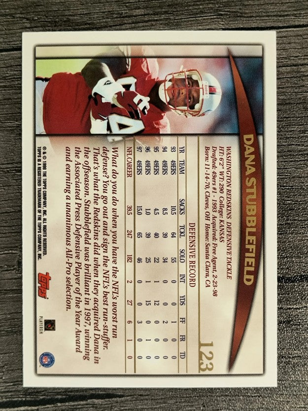 1998 Topps #123 Dana Stubblefield