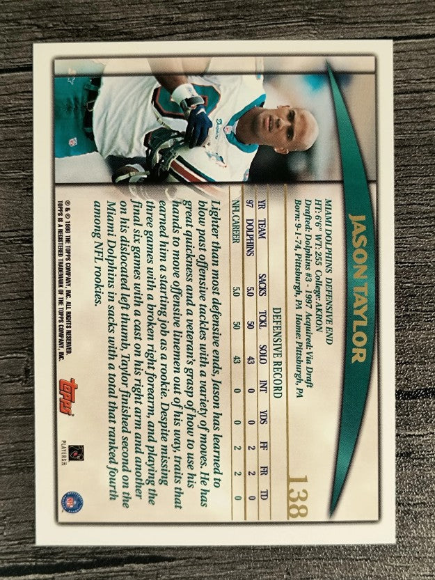 1998 Topps #138 Jason Taylor