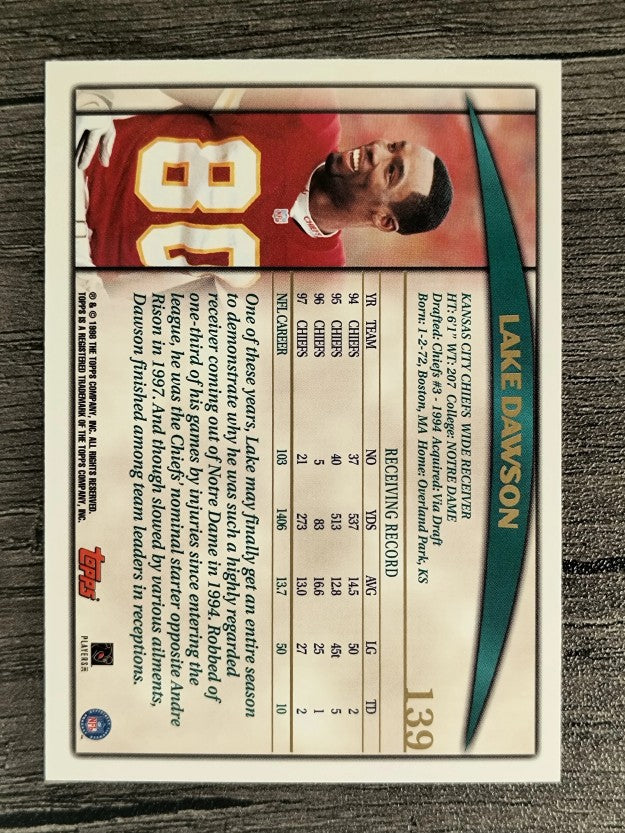 1998 Topps #139 Lake Dawson