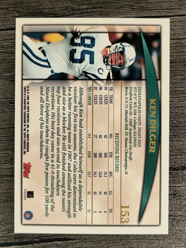1998 Topps #153 Ken Dilger