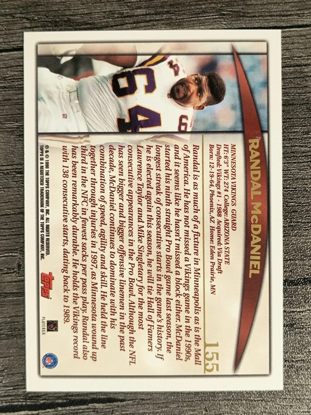 1998 Topps #155 Randall McDaniel