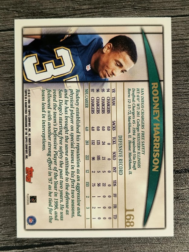 1998 Topps #168 Rodney Harrison