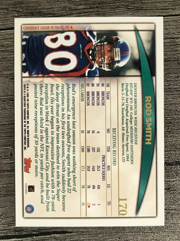 1998 Topps #170 Rod Smith WR