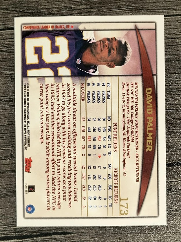 1998 Topps #173 David Palmer