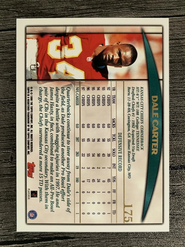 1998 Topps #175 Dale Carter