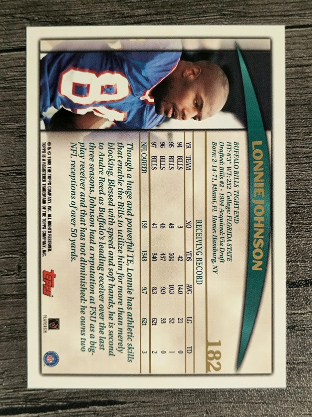 1998 Topps #182 Lonnie Johnson