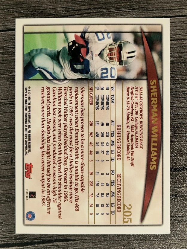 1998 Topps #205 Sherman Williams