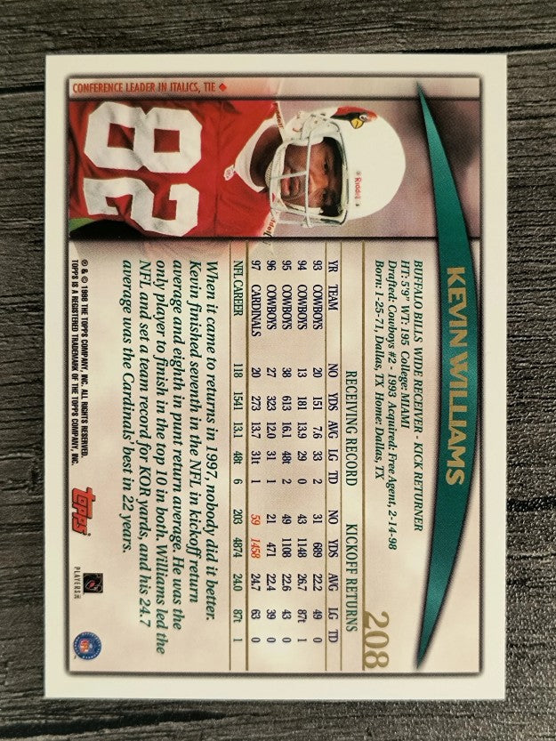 1998 Topps #208 Kevin Williams
