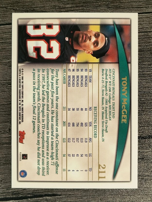 1998 Topps #211 Tony McGee