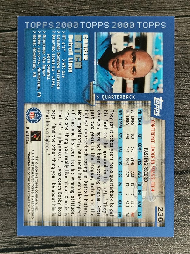 2000 Topps #236 Charlie Batch