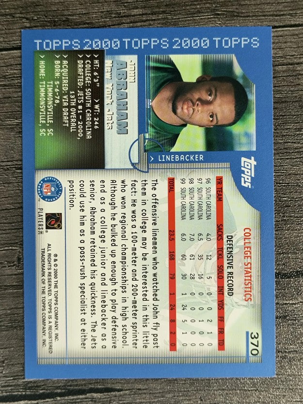 2000 Topps #370 John Abraham RC (NM)