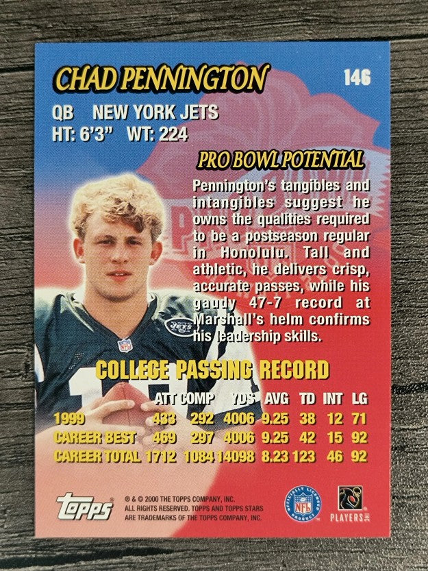 2000 Topps Stars #146 Chad Pennington HF