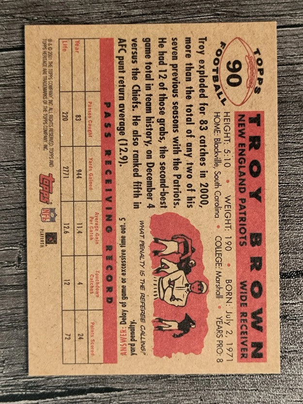 2001 Topps Heritage #90 Troy Brown