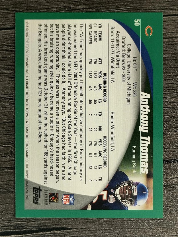 2002 Topps #50 Anthony Thomas