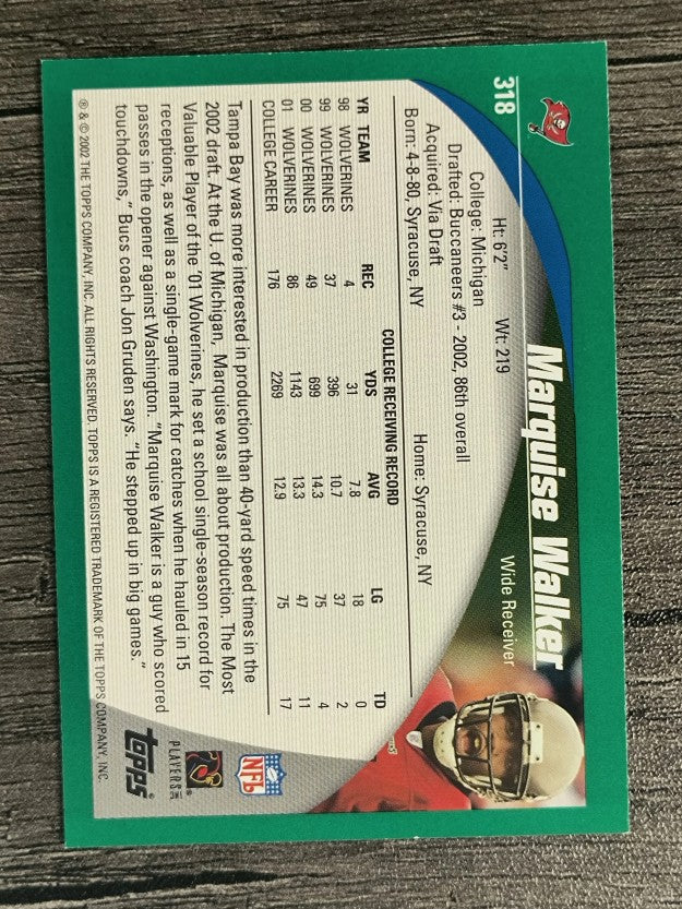 2002 Topps #318 Marquise Walker RC