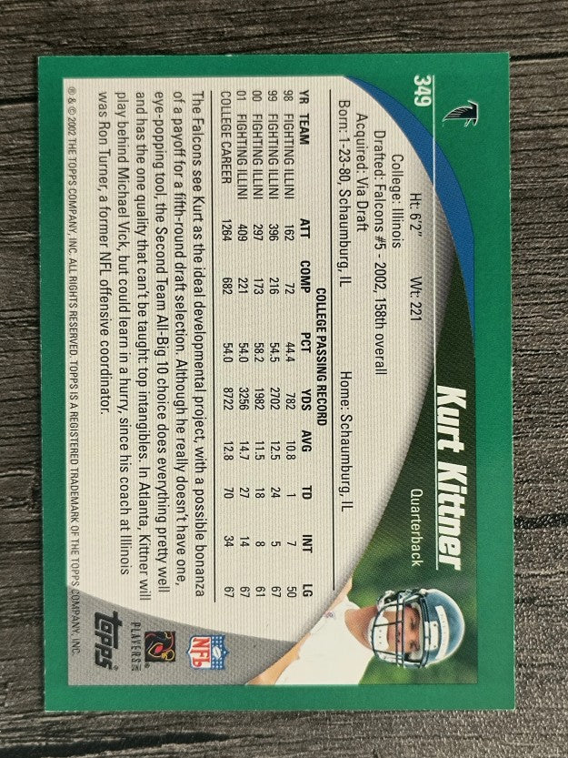 2002 Topps #349 Kurt Kittner RC