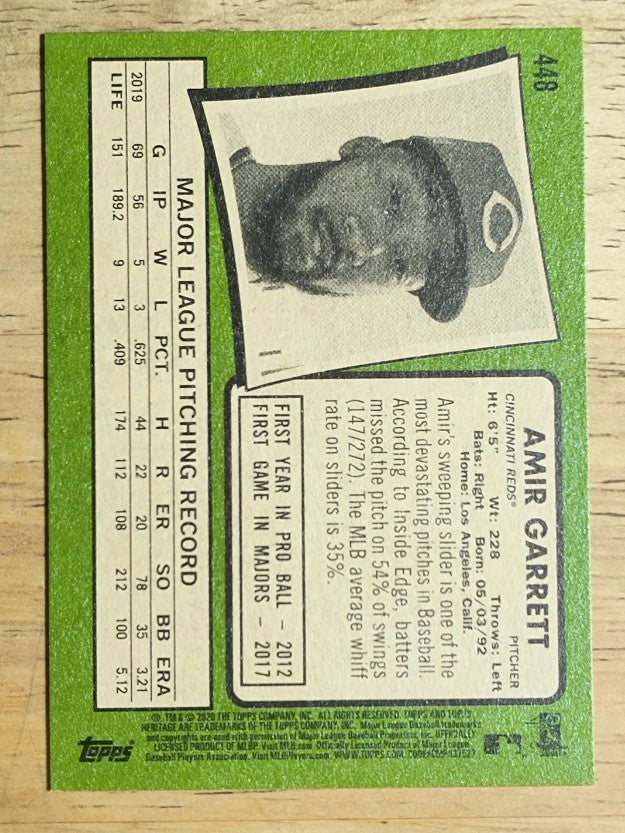 2020 Topps Heritage #448 Amir Garrett SP