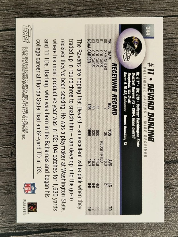 2004 Topps #344 Devard Darling RC