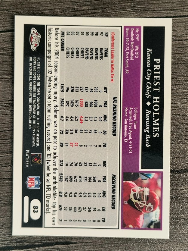 2005 Topps Chrome #83 Priest Holmes