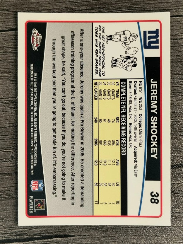 2006 Topps Chrome #38 Jeremy Shockey