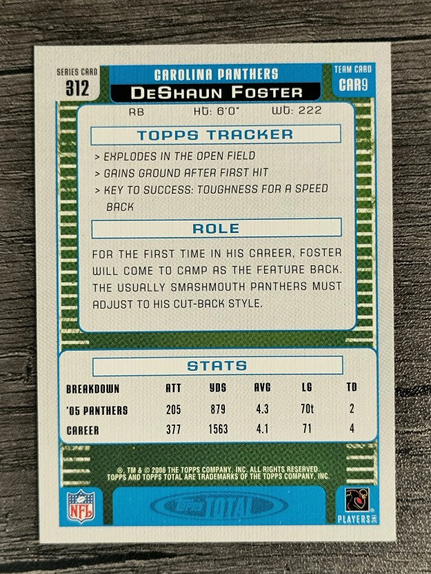 2006 Topps Total #312 DeShaun Foster