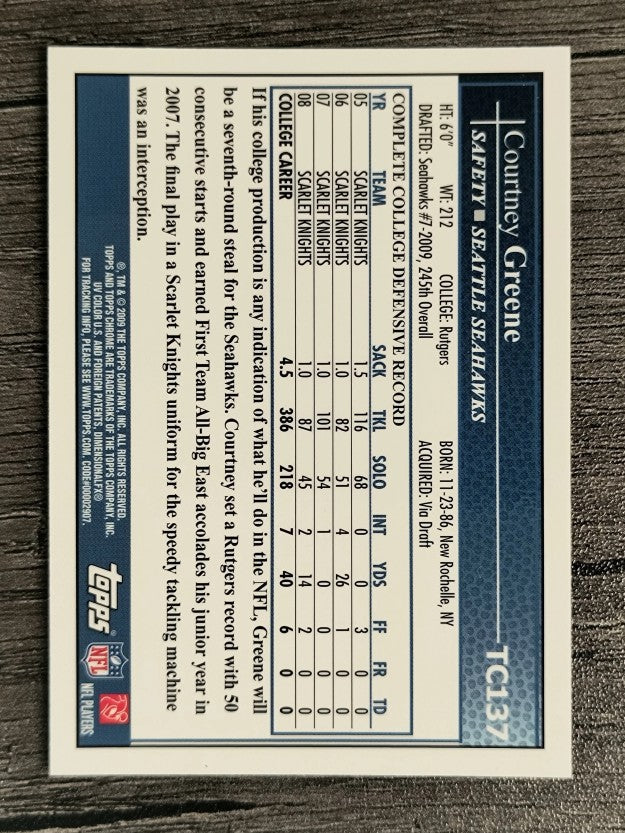 2009 Topps Chrome #TC137 Courtney Greene RC