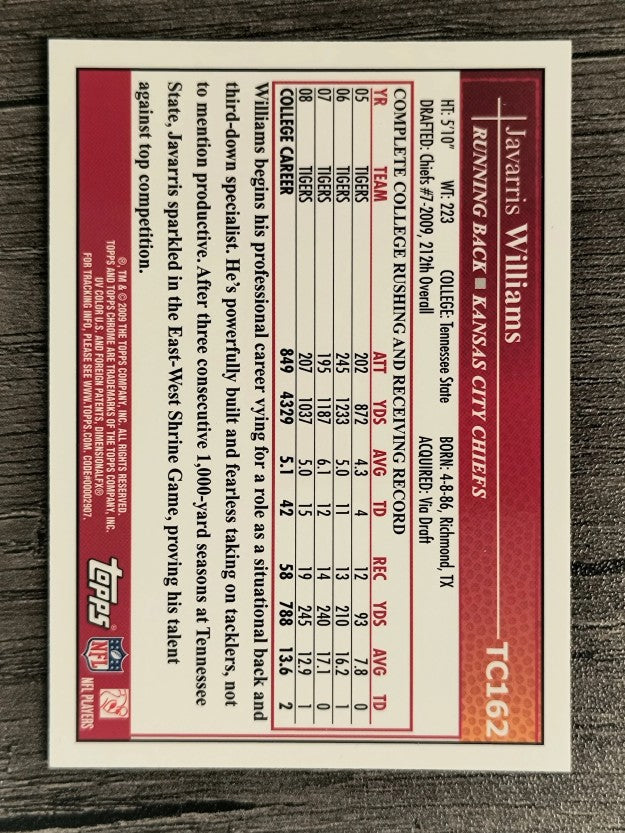 2009 Topps Chrome #TC162 Javarris Williams RC