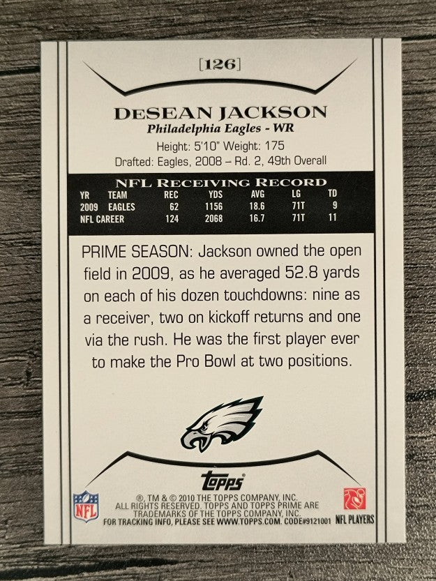 2010 Topps Prime Retail #126 DeSean Jackson