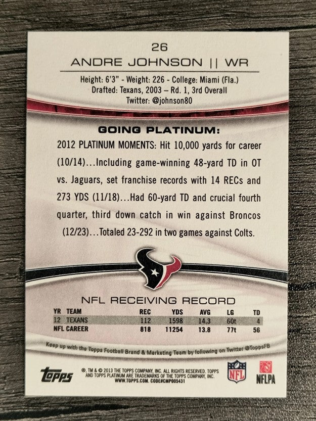 2013 Topps Platinum #26 Andre Johnson