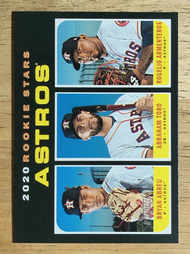 2020 Topps Heritage #102 Bryan Abreu RC/Rogelio Armenteros RC/Abraham Toro RC
