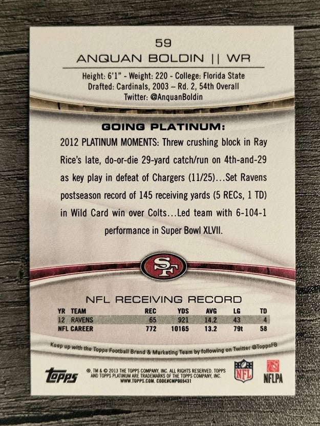 2013 Topps Platinum #59 Anquan Boldin