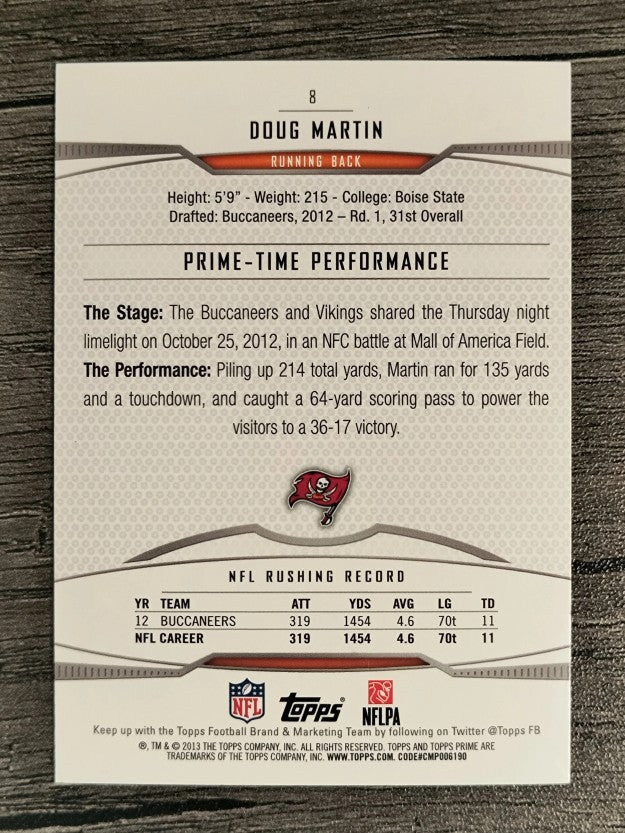 2013 Topps Prime Retail #8 Doug Martin