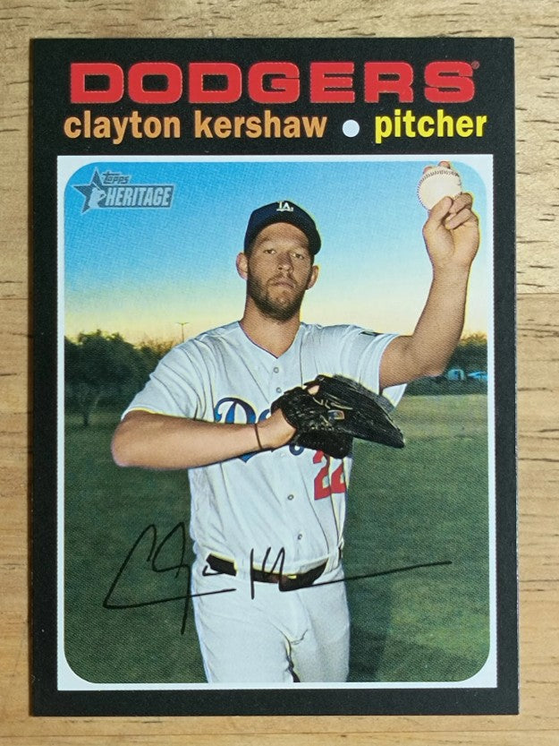 2020 Topps Heritage #385 Clayton Kershaw