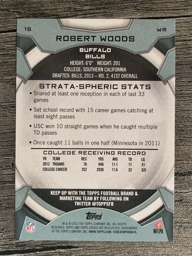 2013 Topps Strata Retail #15 Robert Woods RC