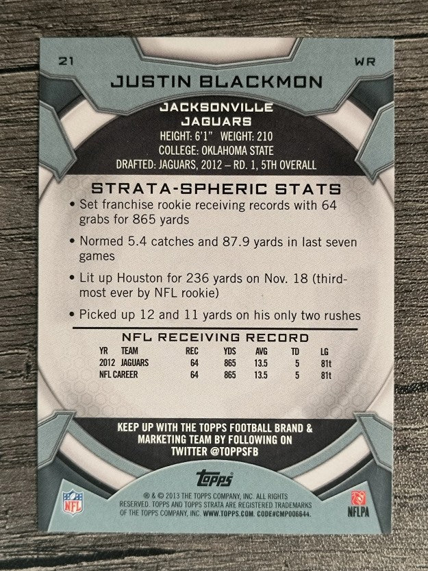 2013 Topps Strata Retail #21 Justin Blackmon