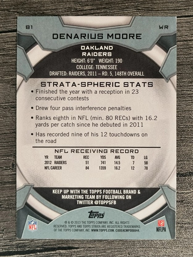 2013 Topps Strata Retail #81 Denarius Moore