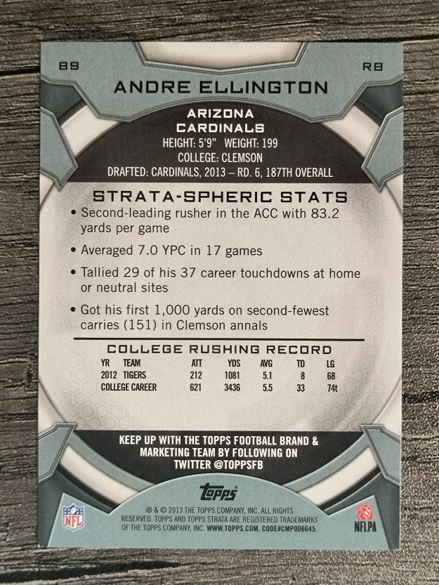 2013 Topps Strata Retail #89 Andre Ellington RC