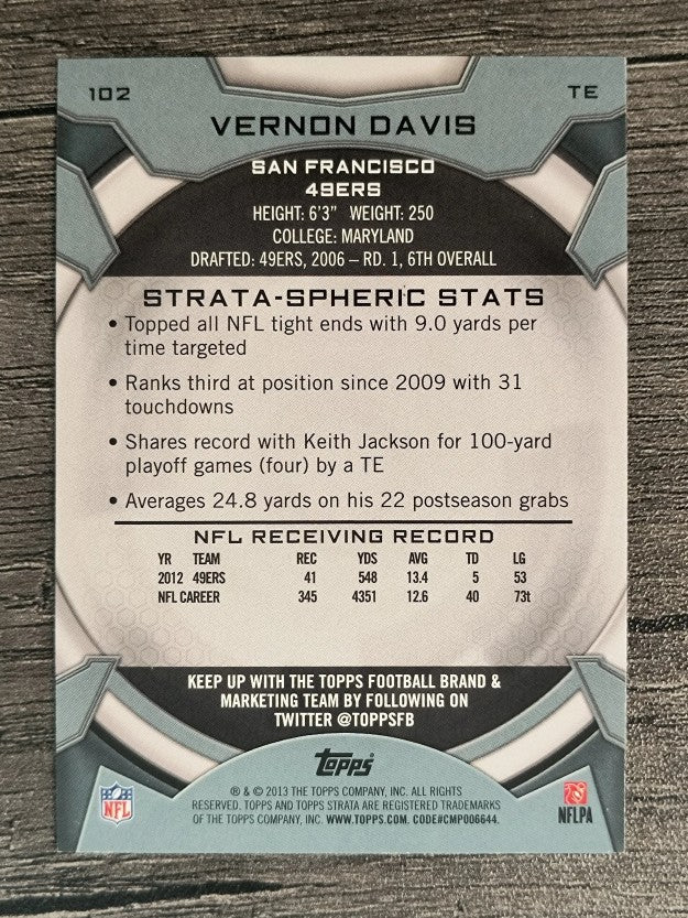2013 Topps Strata Retail #102 Vernon Davis