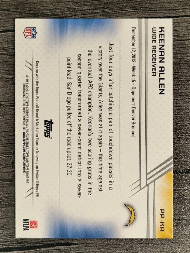 2014 Topps Prime Prime Performance #PPKA Keenan Allen