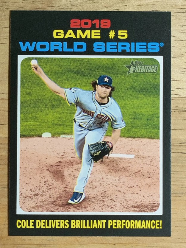 2020 Topps Heritage #331 Gerrit Cole WS HL