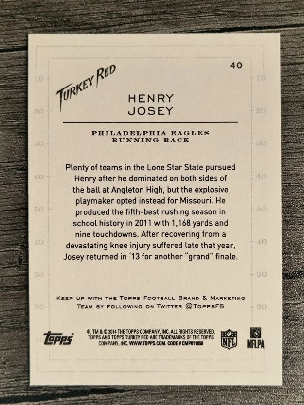 2014 Topps Turkey Red #40 Henry Josey