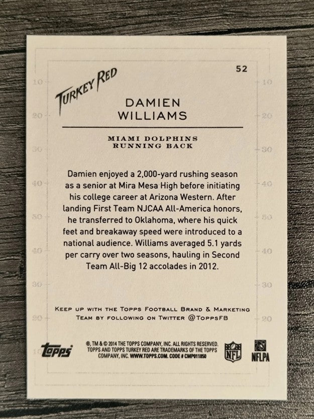 2014 Topps Turkey Red #52 Damien Williams