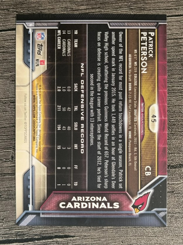 2015 Topps #45 Patrick Peterson