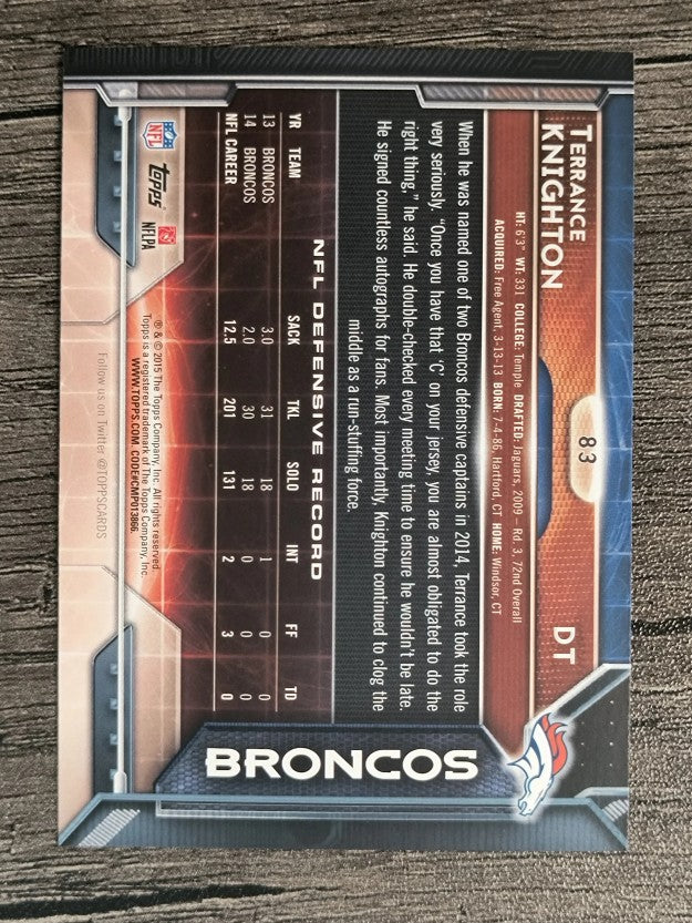2015 Topps #83 Terrance Knighton