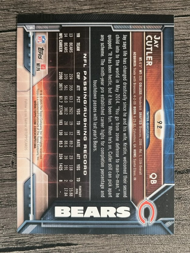 2015 Topps #92 Jay Cutler